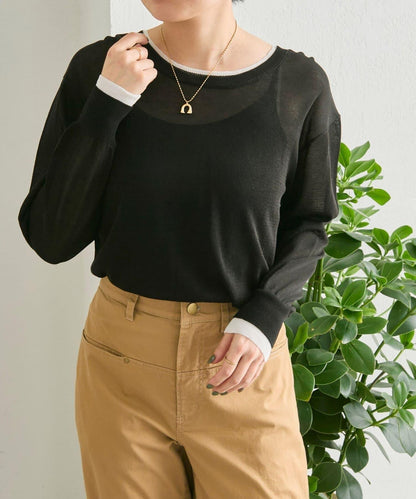 前後雙穿 層次感設計 線條透視 針織開衫 SUM1 STYLE