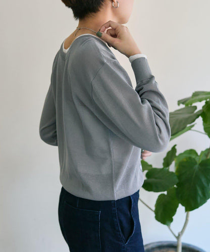 前後雙穿 層次感設計 線條透視 針織開衫 SUM1 STYLE