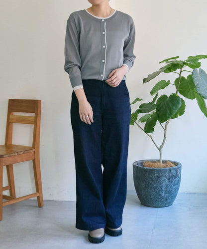 前後雙穿 層次感設計 線條透視 針織開衫 SUM1 STYLE