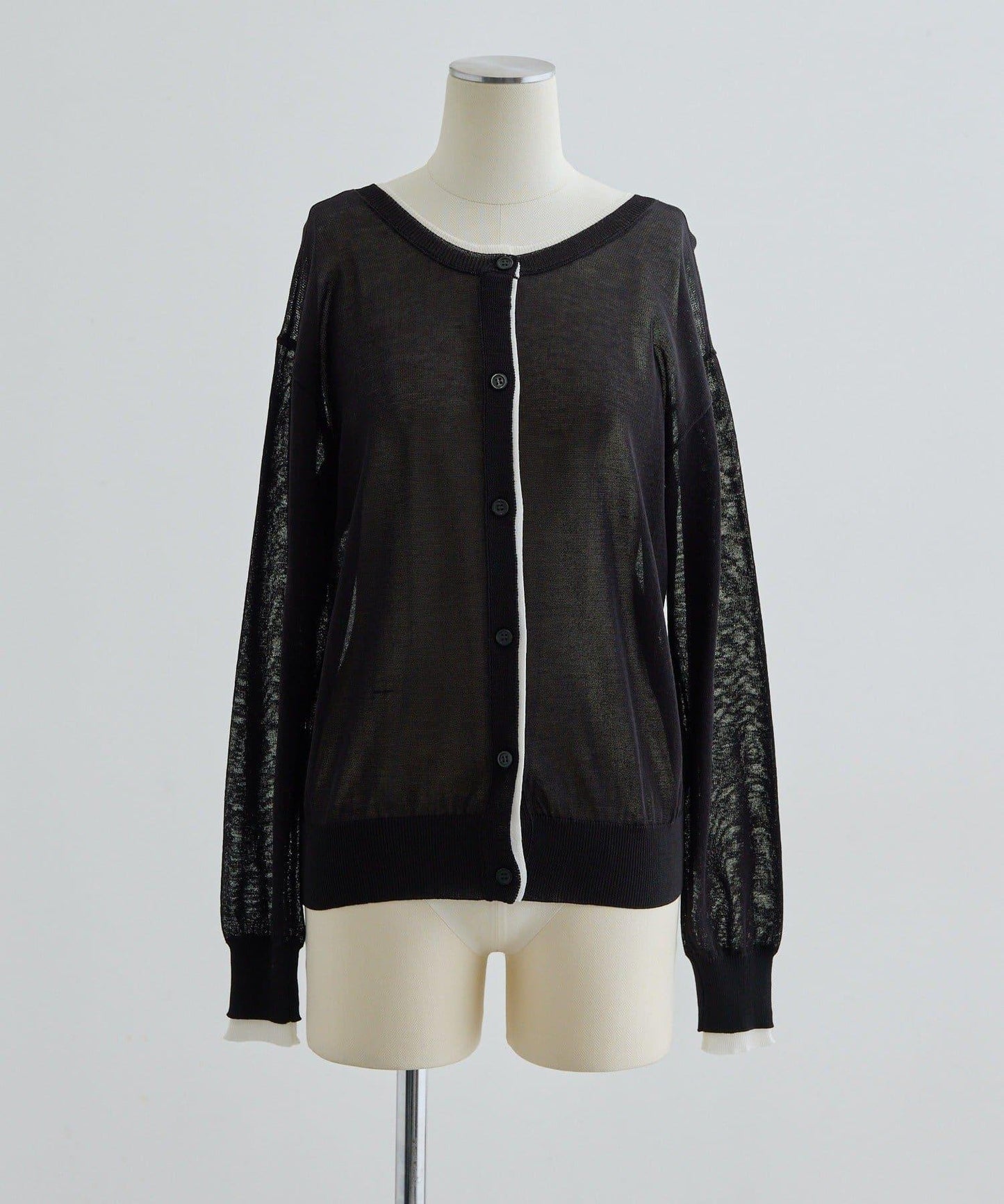 前後雙穿 層次感設計 線條透視 針織開衫 SUM1 STYLE