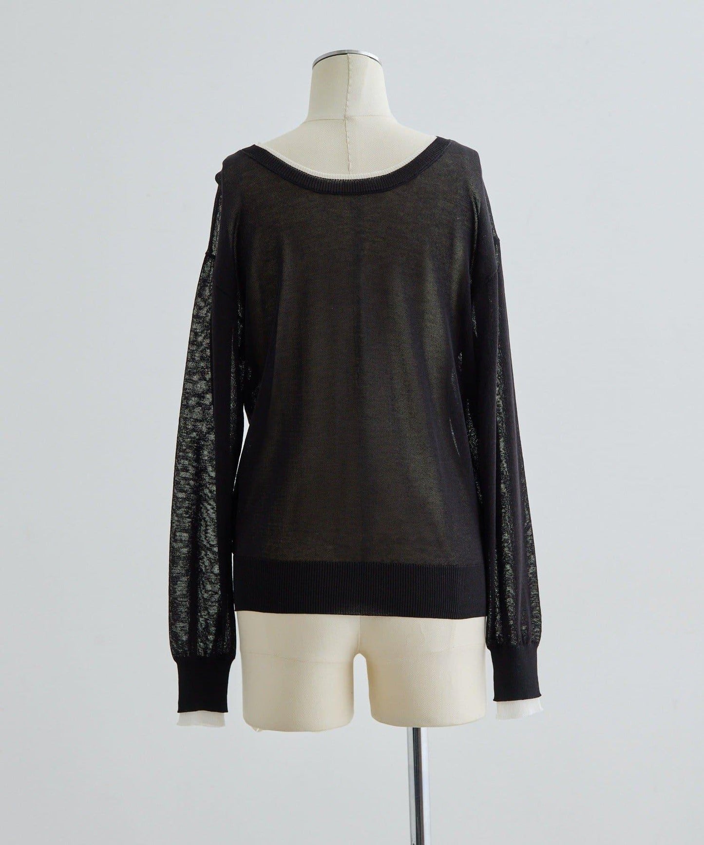 前後雙穿 層次感設計 線條透視 針織開衫 SUM1 STYLE