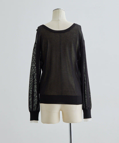 前後雙穿 層次感設計 線條透視 針織開衫 SUM1 STYLE