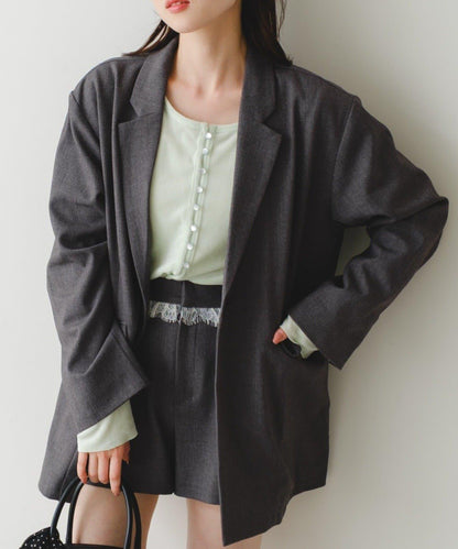 可拆卸蕾絲多方式設計夾克