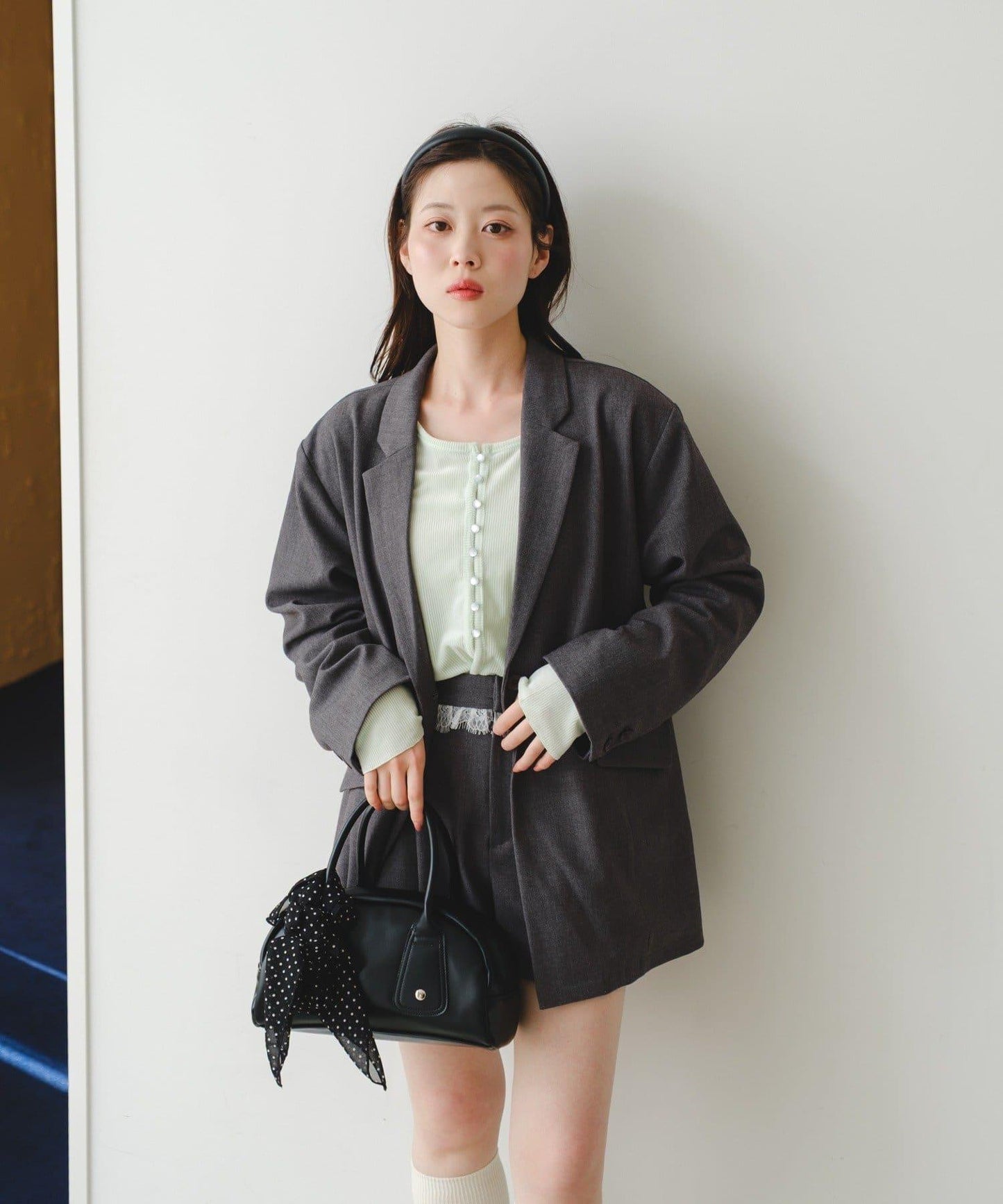 可拆卸蕾絲多方式設計夾克