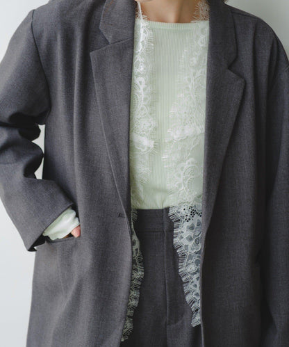 可拆卸蕾絲多方式設計夾克