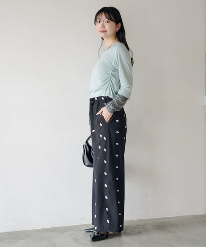 順滑質感層疊設計長袖T恤SET