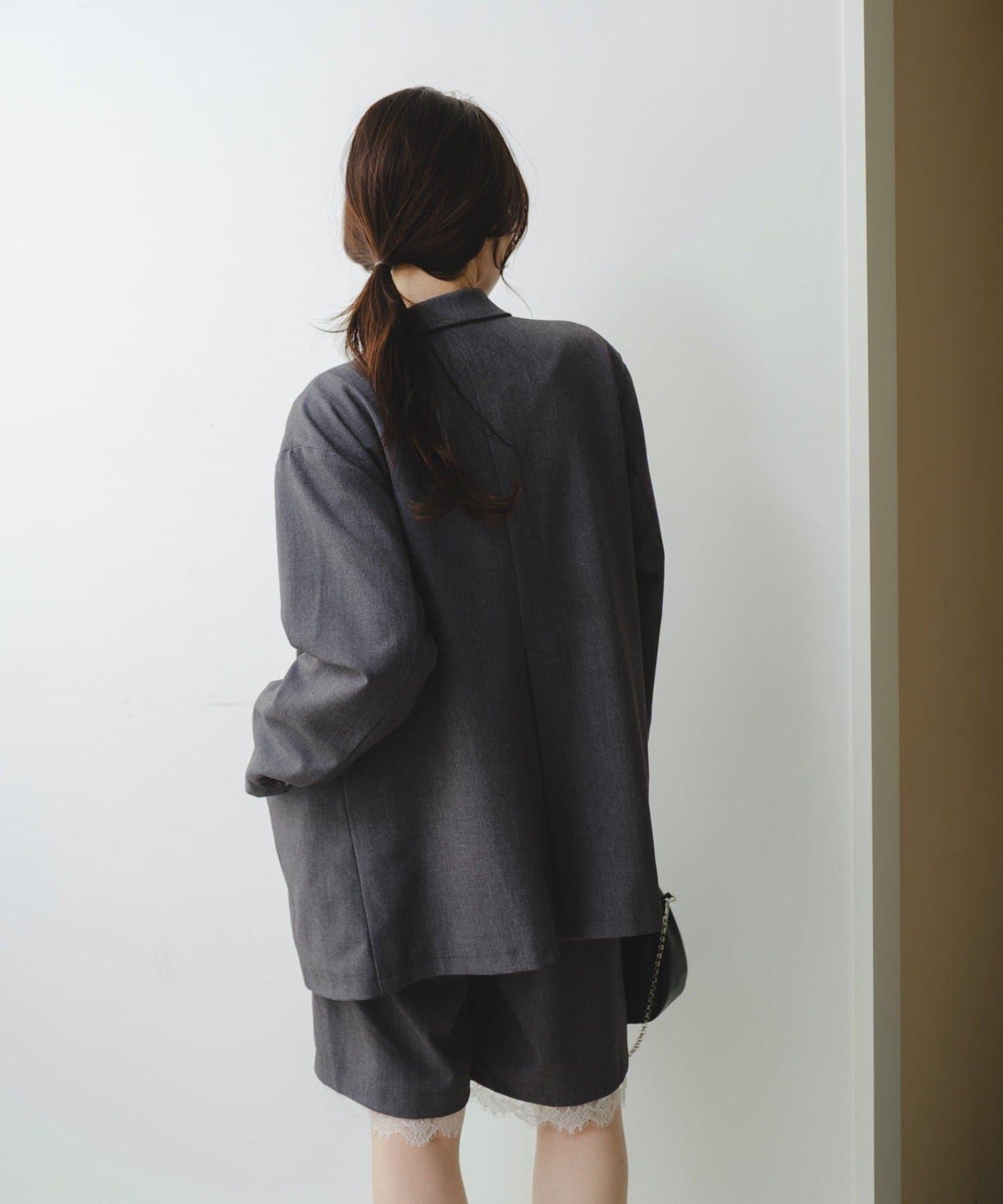 可拆卸蕾絲多方式設計夾克