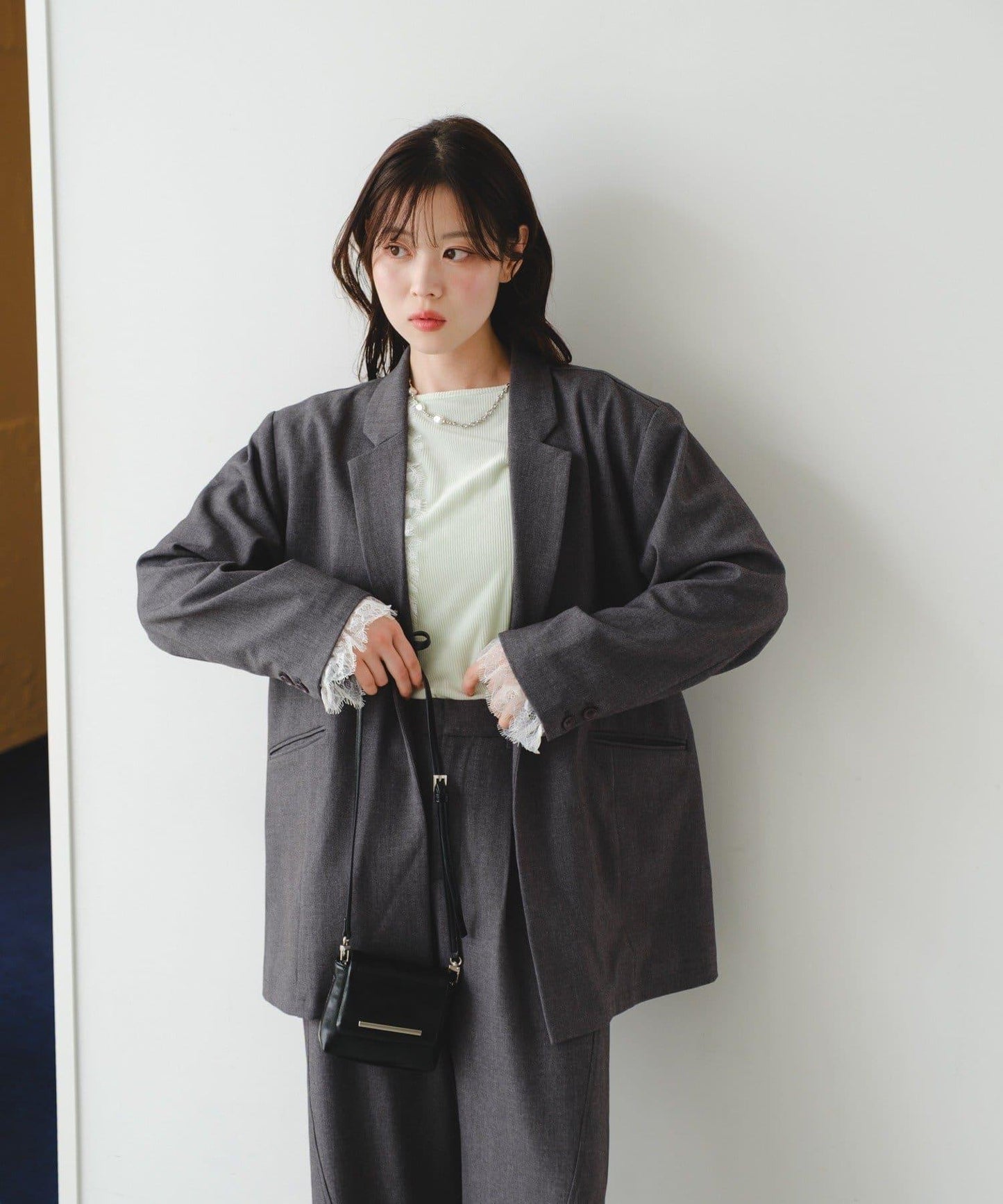 可拆卸蕾絲多方式設計夾克