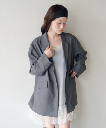 可拆卸蕾絲多方式設計夾克