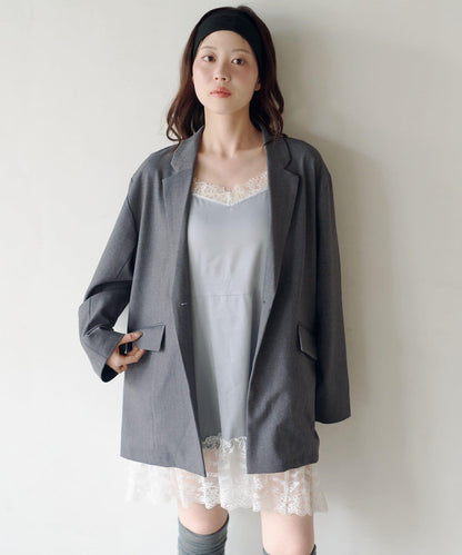 可拆卸蕾絲多方式設計夾克