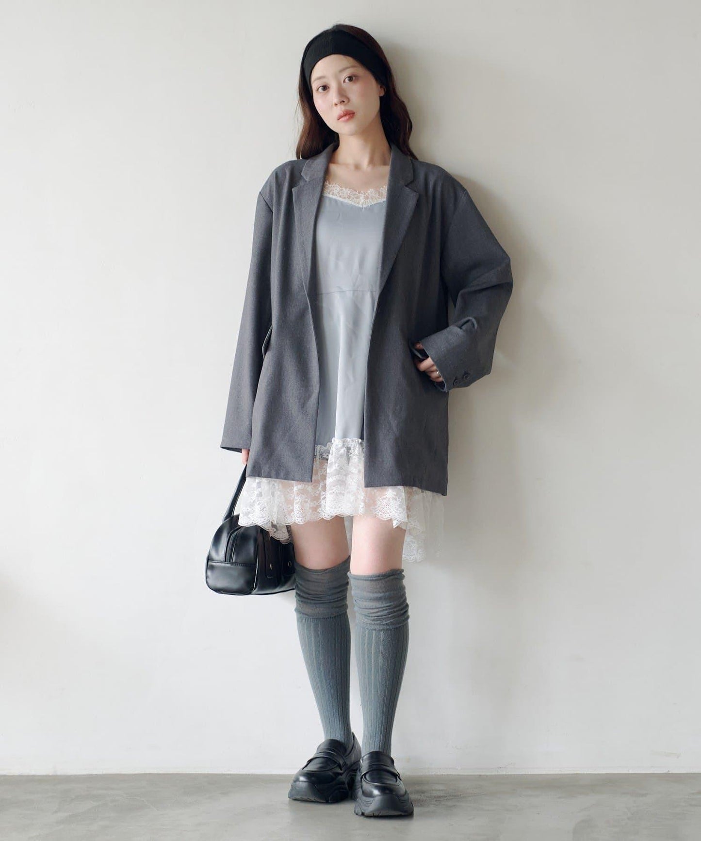 可拆卸蕾絲多方式設計夾克