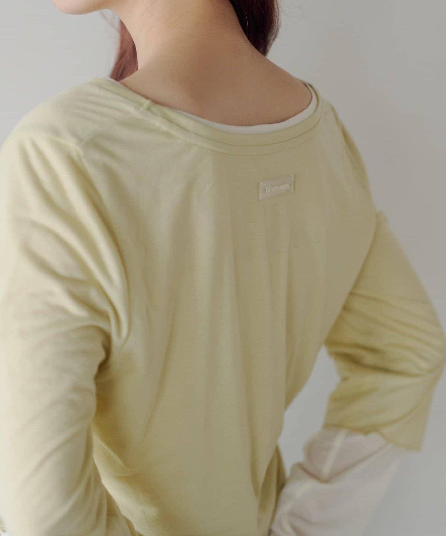 順滑質感層疊設計長袖T恤SET