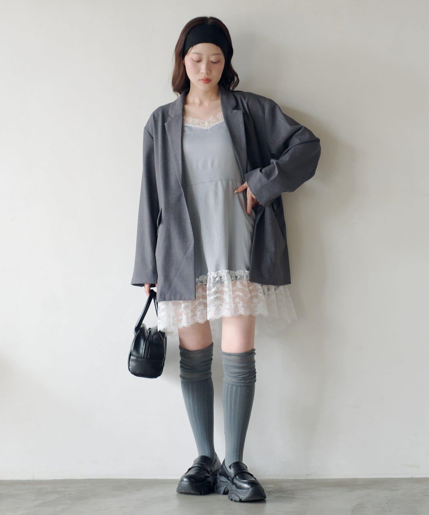可拆卸蕾絲多方式設計夾克