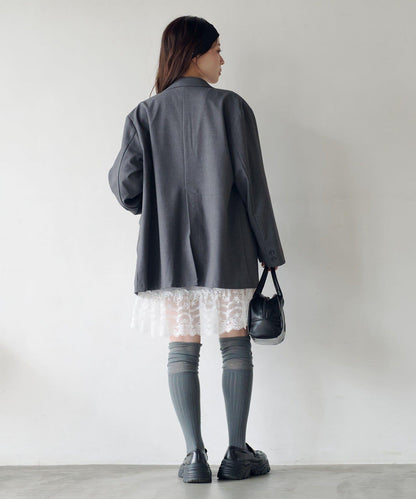 可拆卸蕾絲多方式設計夾克