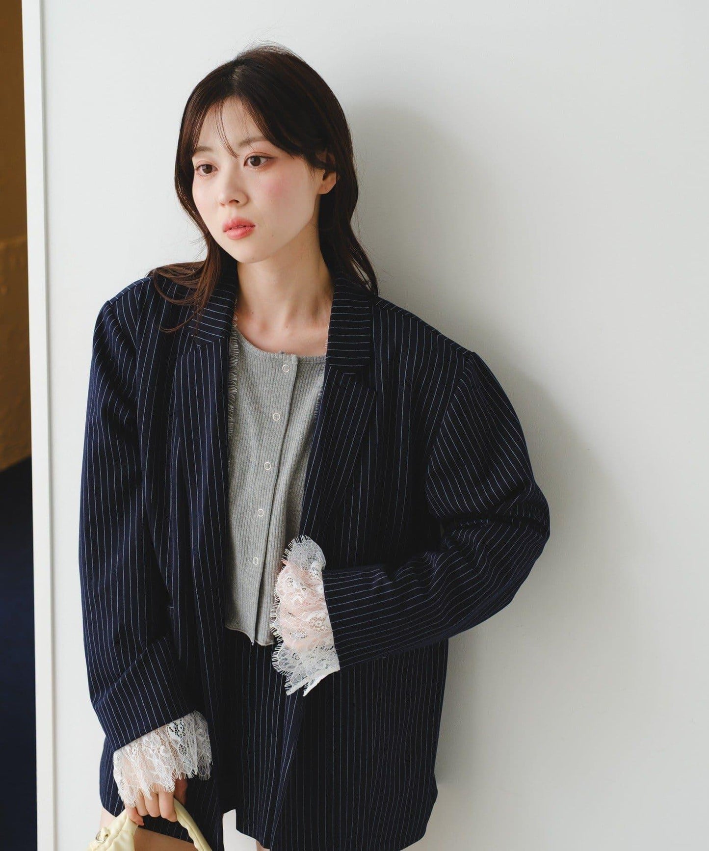 可拆卸蕾絲多方式設計夾克