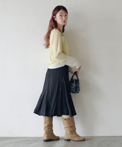 順滑質感層疊設計長袖T恤SET