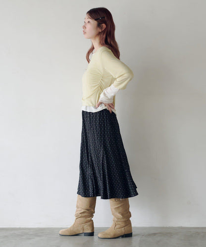 順滑質感層疊設計長袖T恤SET