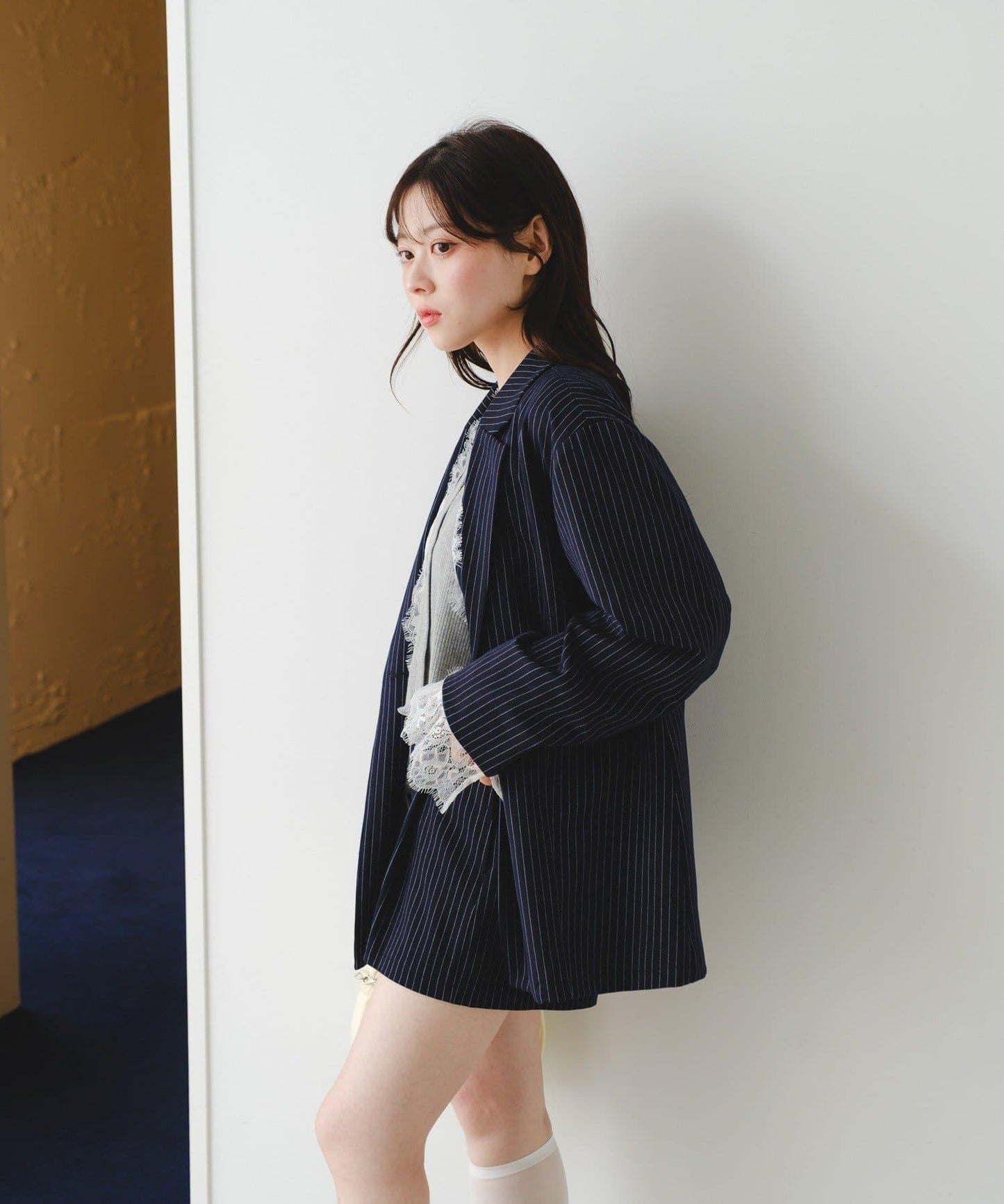 可拆卸蕾絲多方式設計夾克