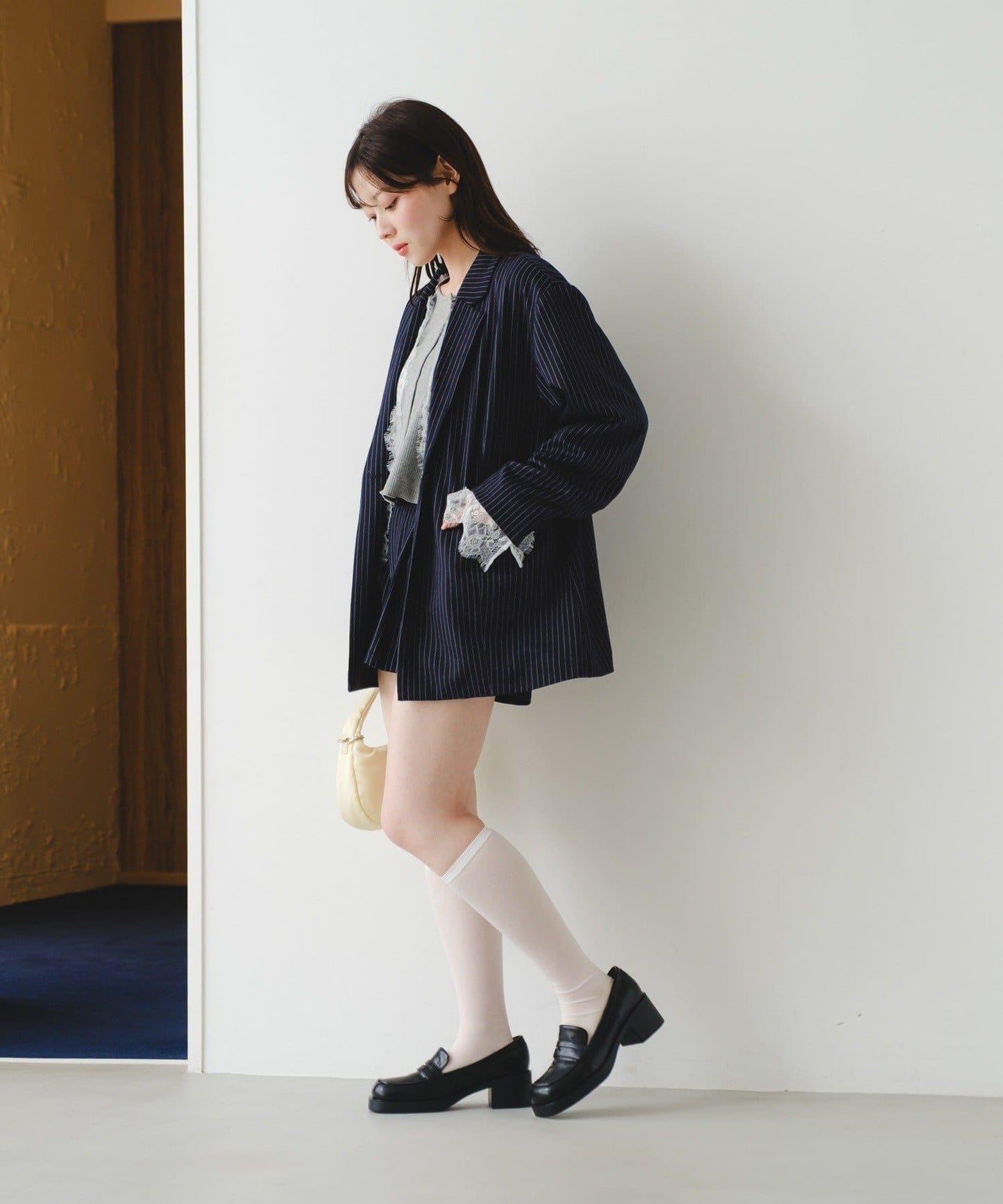 可拆卸蕾絲多方式設計夾克