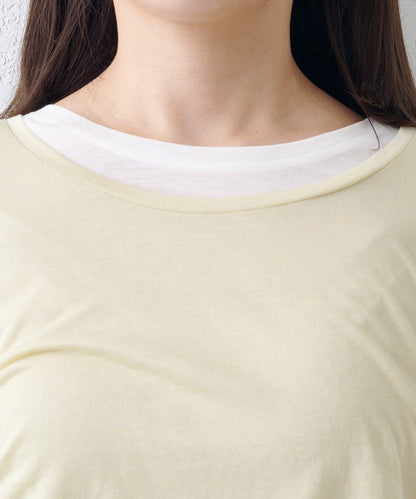 順滑質感層疊設計長袖T恤SET