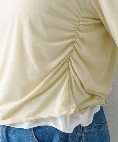 順滑質感層疊設計長袖T恤SET