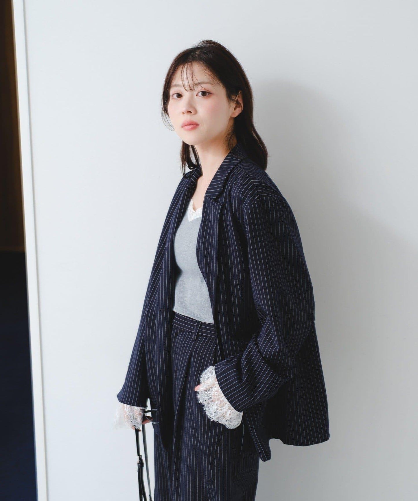 可拆卸蕾絲多方式設計夾克