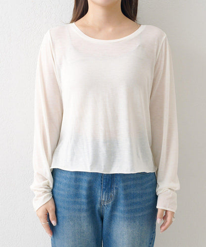 順滑質感層疊設計長袖T恤SET