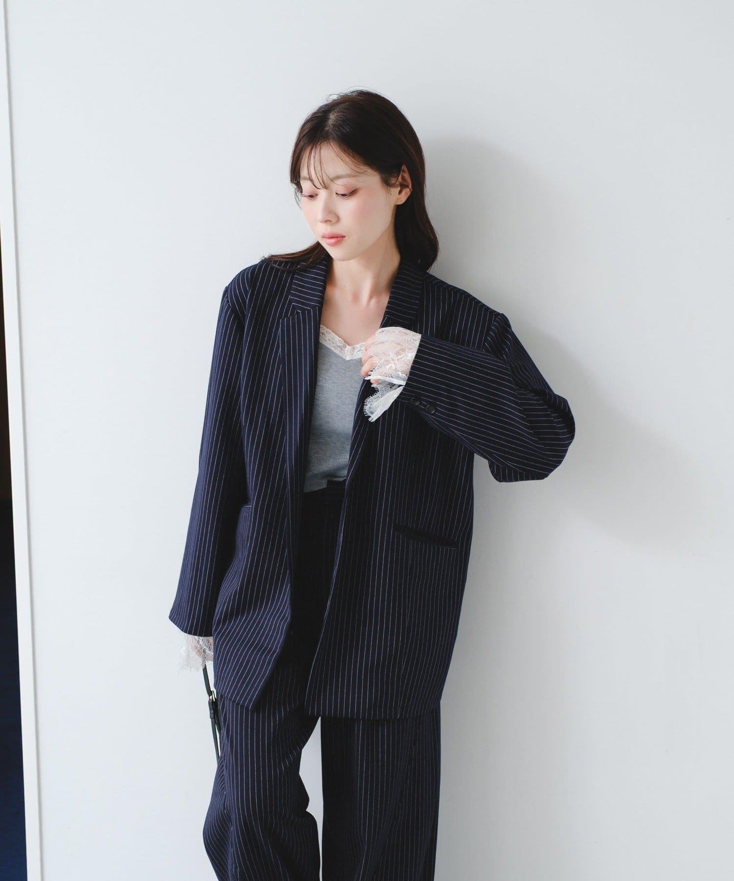 可拆卸蕾絲多方式設計夾克