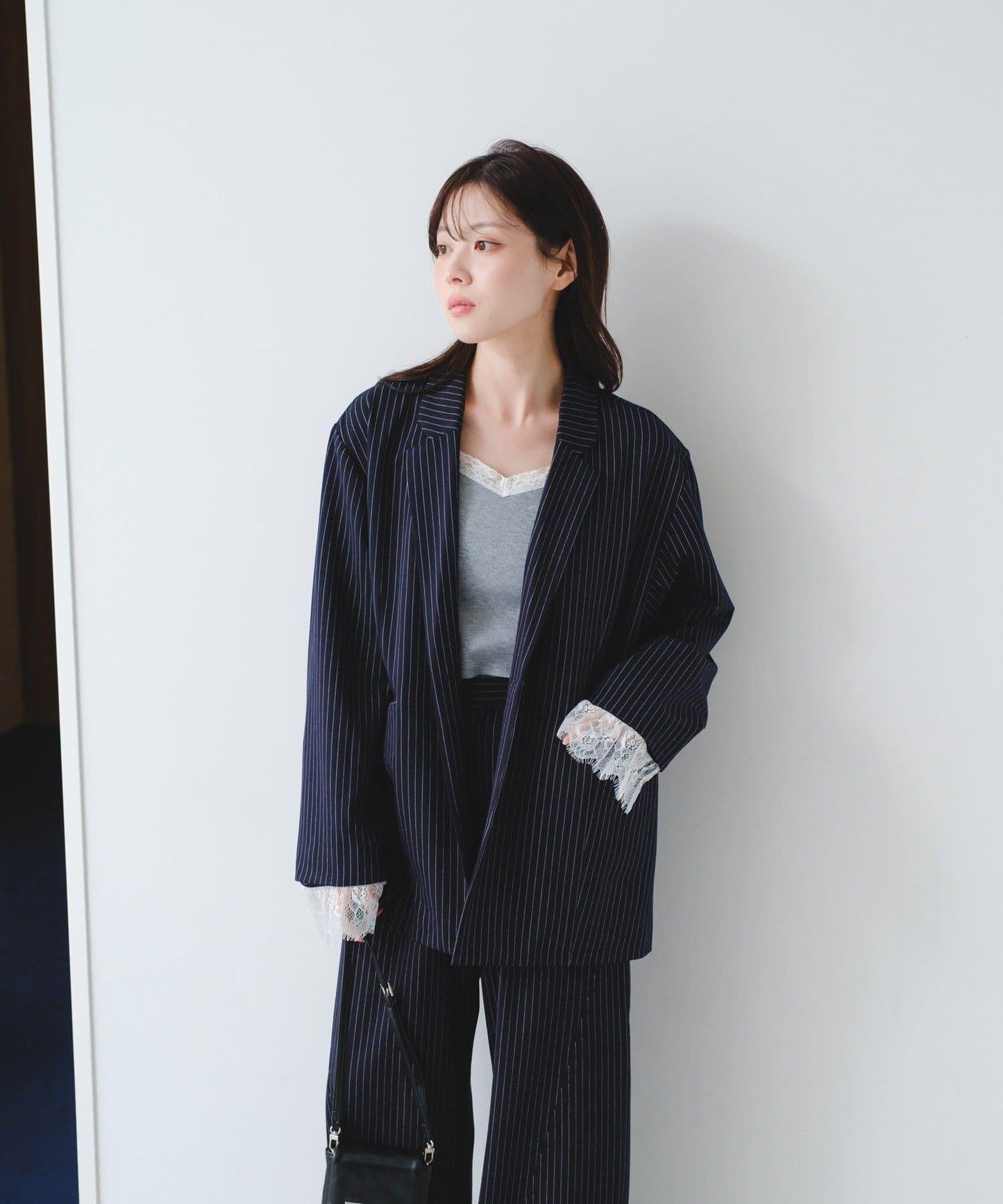 可拆卸蕾絲多方式設計夾克