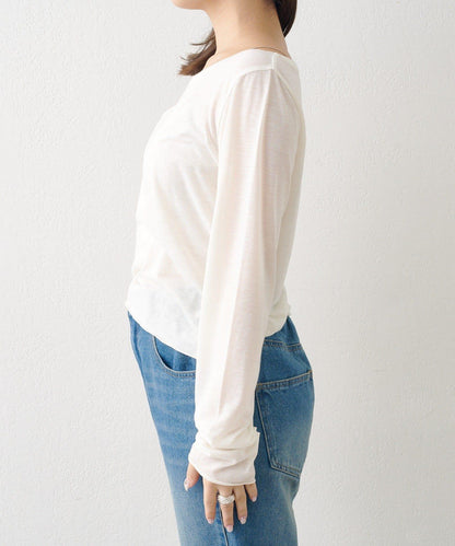 順滑質感層疊設計長袖T恤SET