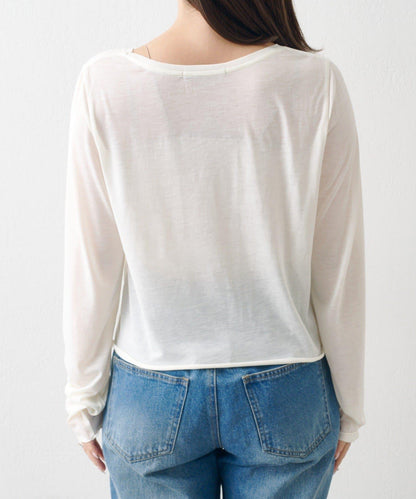順滑質感層疊設計長袖T恤SET