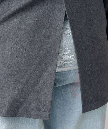 可拆卸蕾絲多方式設計夾克