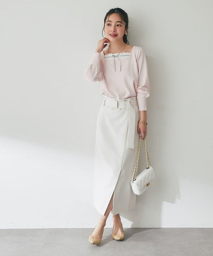 腰帶設計 窄擺半身裙