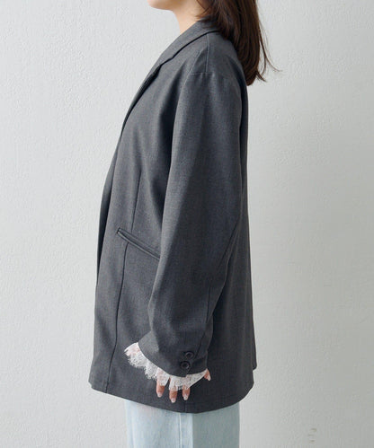 可拆卸蕾絲多方式設計夾克