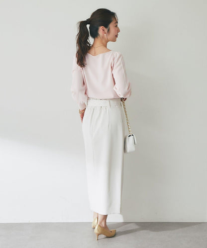 腰帶設計 窄擺半身裙