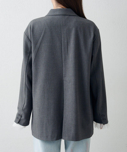 可拆卸蕾絲多方式設計夾克