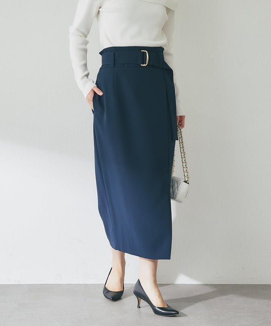 腰帶設計 窄擺半身裙