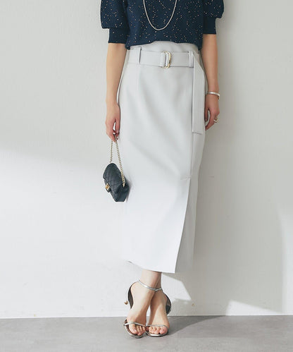 腰帶設計 窄擺半身裙