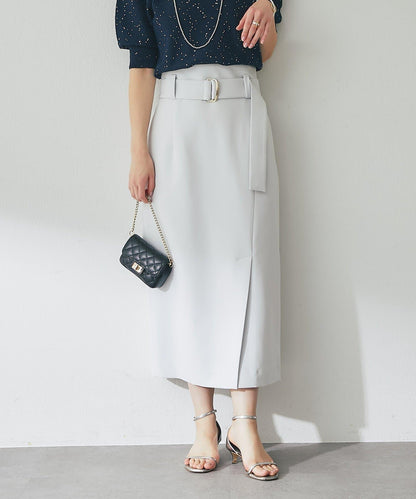 腰帶設計 窄擺半身裙