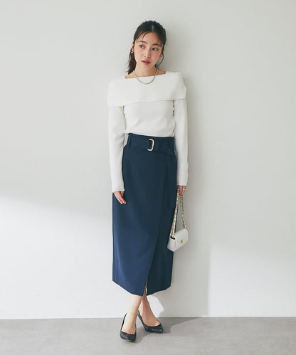 腰帶設計 窄擺半身裙