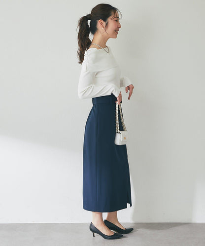 腰帶設計 窄擺半身裙