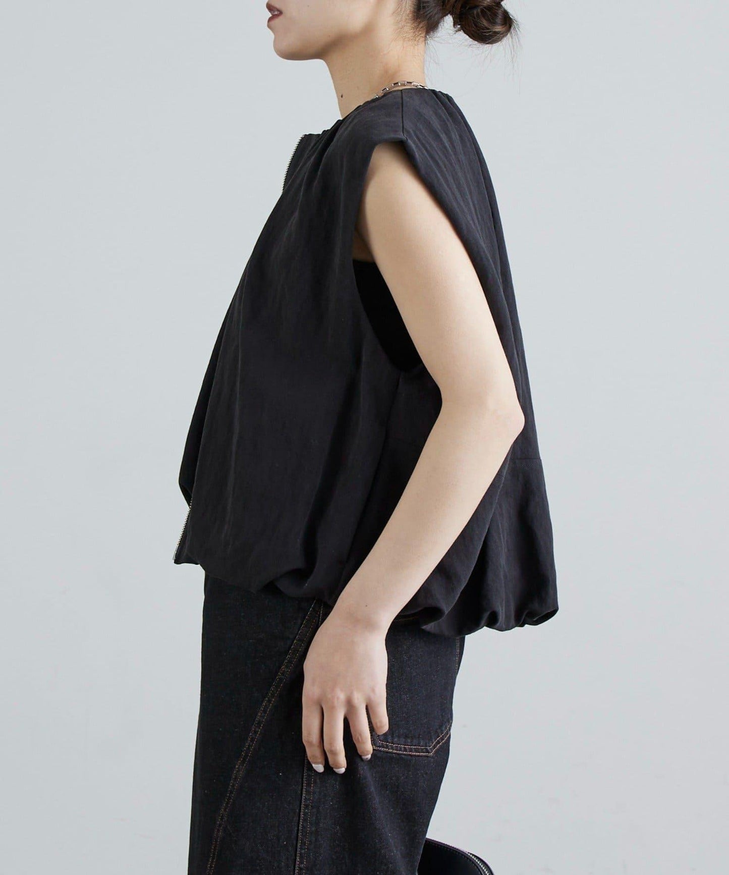 雙拉鍊 氣球廓形 馬甲