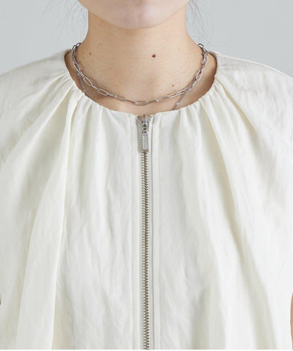 雙拉鍊 氣球廓形 馬甲