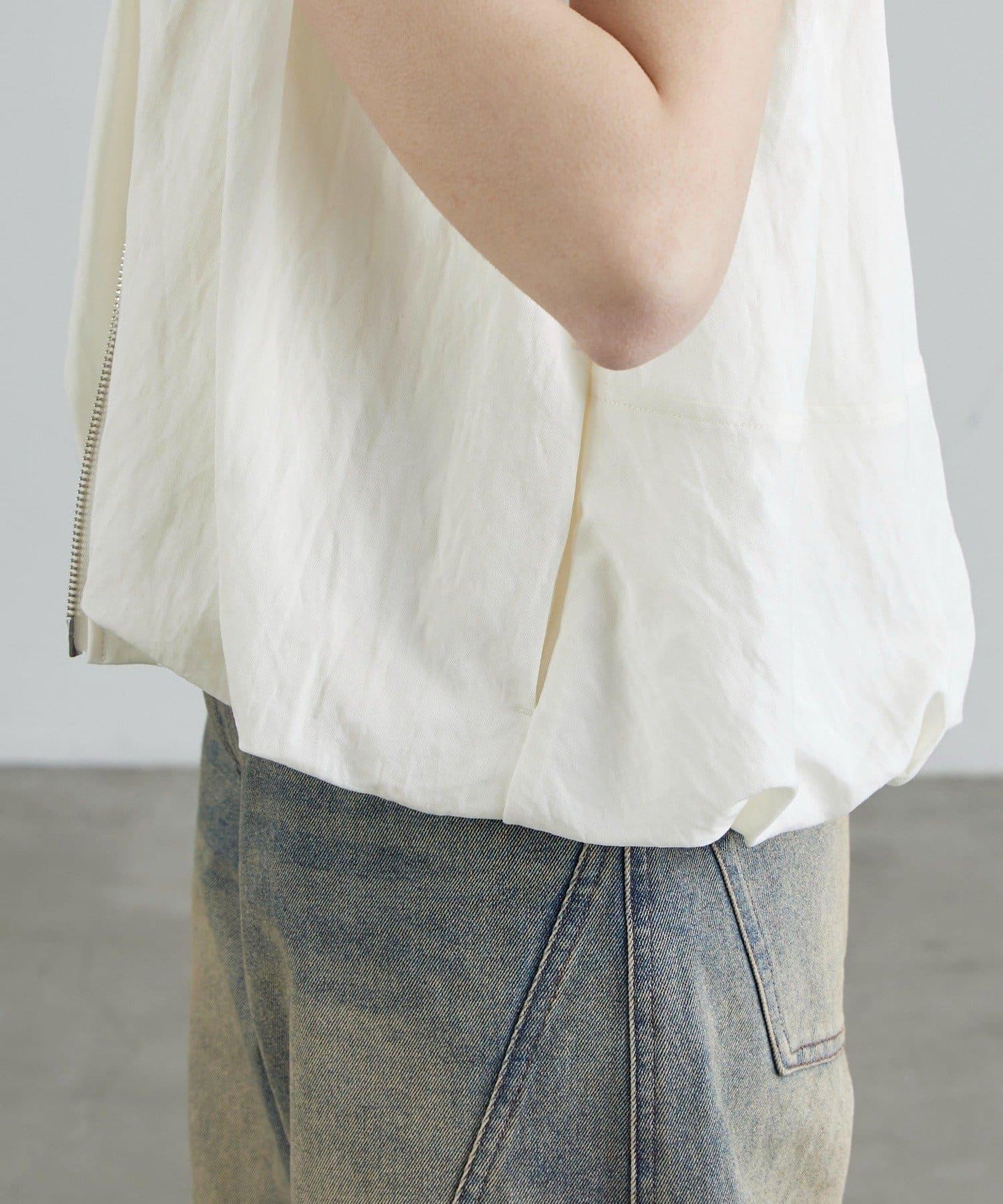 雙拉鍊 氣球廓形 馬甲