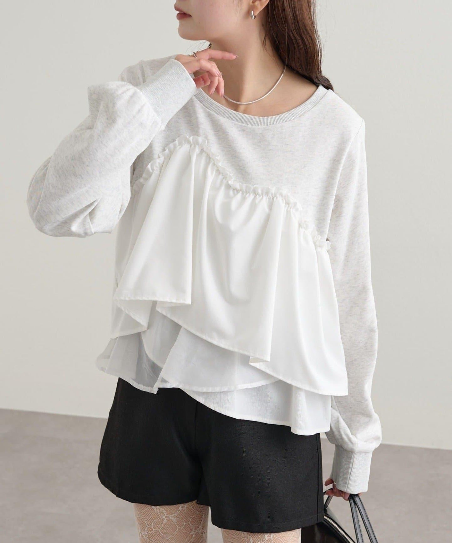 背心拼接設計衛衣