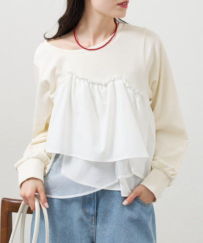 背心拼接設計衛衣