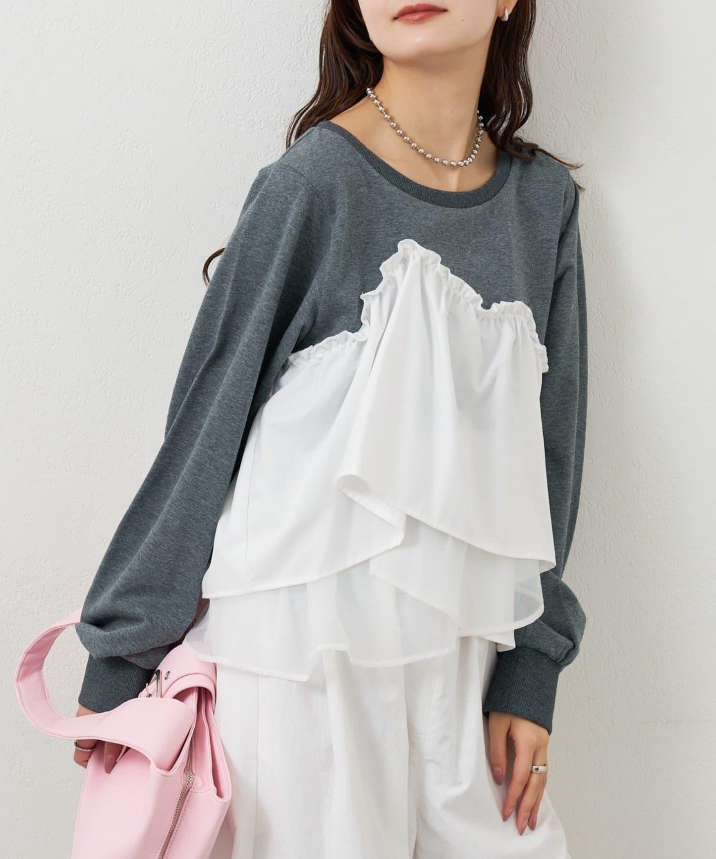 背心拼接設計衛衣