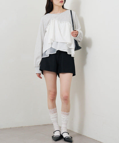 背心拼接設計衛衣