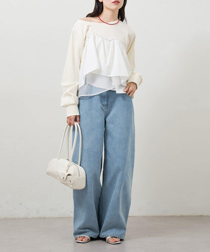 背心拼接設計衛衣