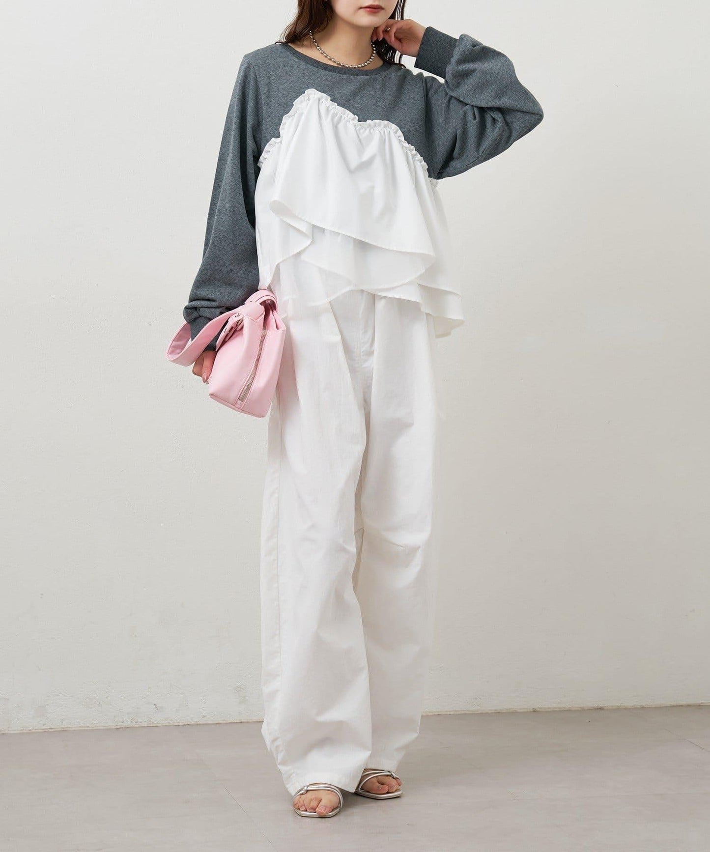 背心拼接設計衛衣